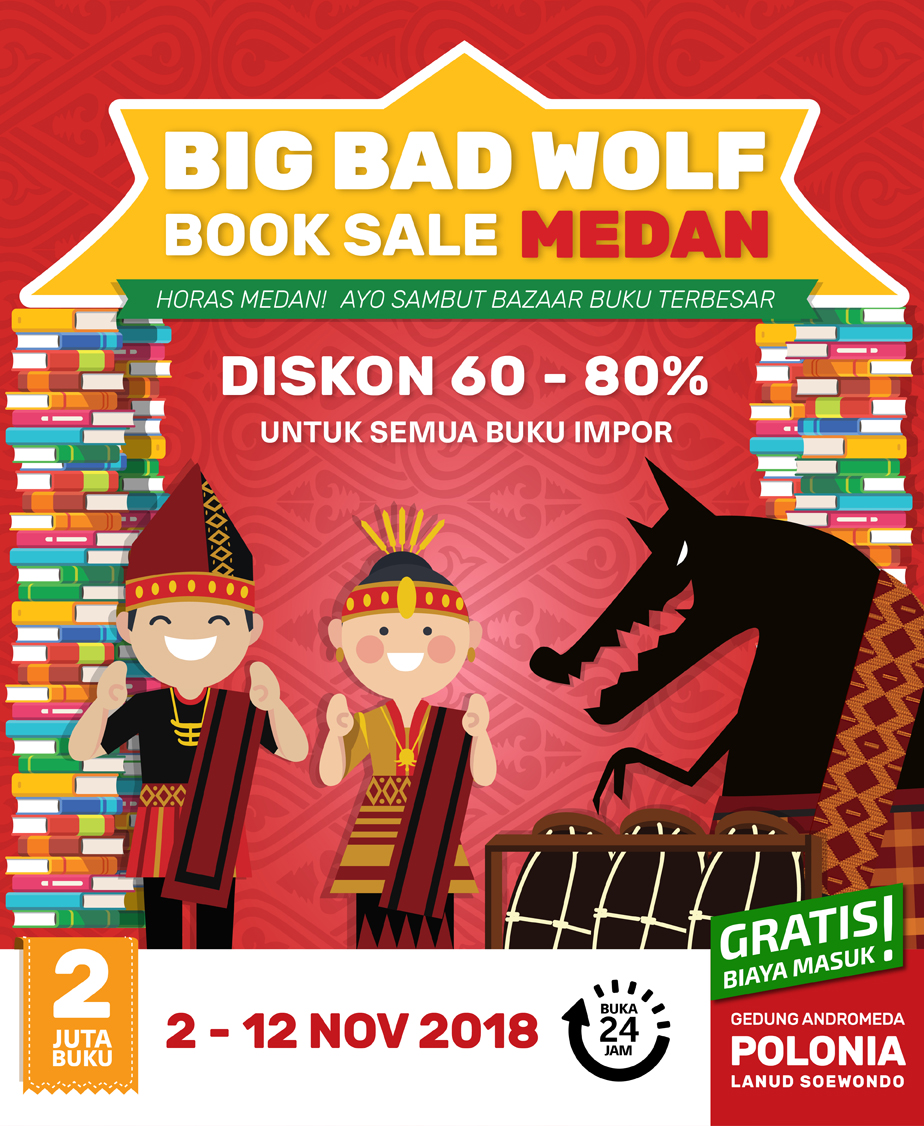 Big Bad Wolf Blows The House Down. Ten Million Books to Indonesia The